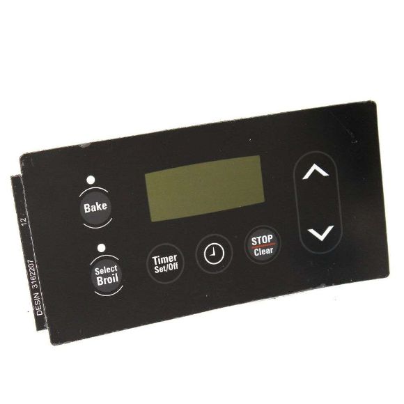 Picture of OEM Frigidaire Range Stove Oven Clock Overlay Black 316220712