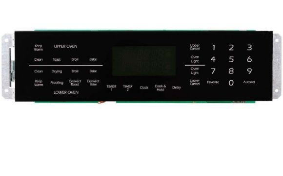Picture of OEM Whirlpool Range Oven Control Board and Overlay WP5777M251-60