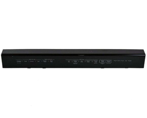Picture of OEM Whirlpool Dishwasher Control Panel (Black) W10891665