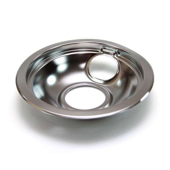 Picture of OEM Whirlpool Drip Pan 6 Chrome W10196406