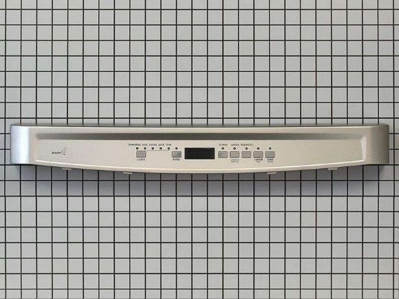 Picture of OEM Whirlpool Dishwasher Control Panel (White) W10898447