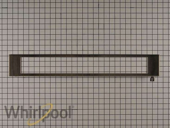 Picture of OEM Whirlpool Wall Oven Control Panel Frame (Black Stainless) W10776407