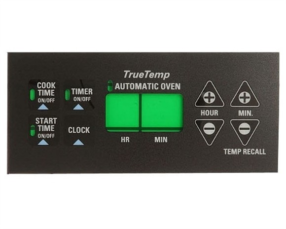 Picture of OEM GE Gas Range Control Panel Overlay (Black) WB27K10013