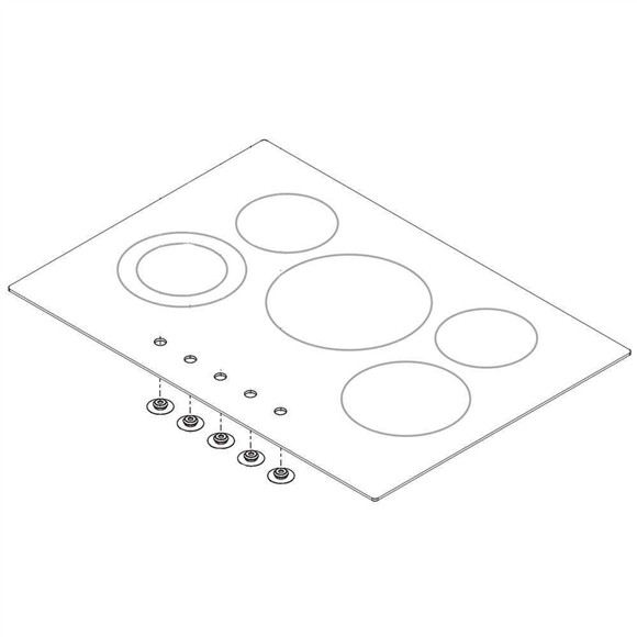 Picture of OEM Frigidaire Cooktop Main Top Assembly (Black) 305638977