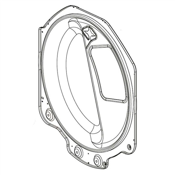Picture of OEM LG Dryer Tub Rear Bulkhead MJT62002905