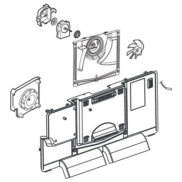 Picture of OEM LG Refrigerator Freezer Evaporator Cover and Fan Assembly AEB72913925