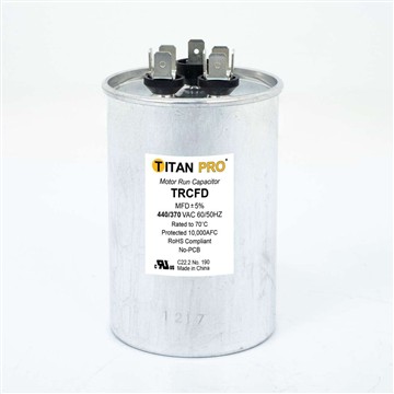 Show details for Titan Start Run Capacitor 25 + 5 MFD TRCFD255 Picture of Titan Start Run Capacitor 25 + 5 MFD TRCFD255
