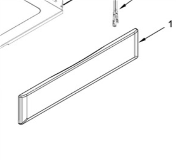 Picture of OEM Whirlpool Range Drawer Front Panel W11334143