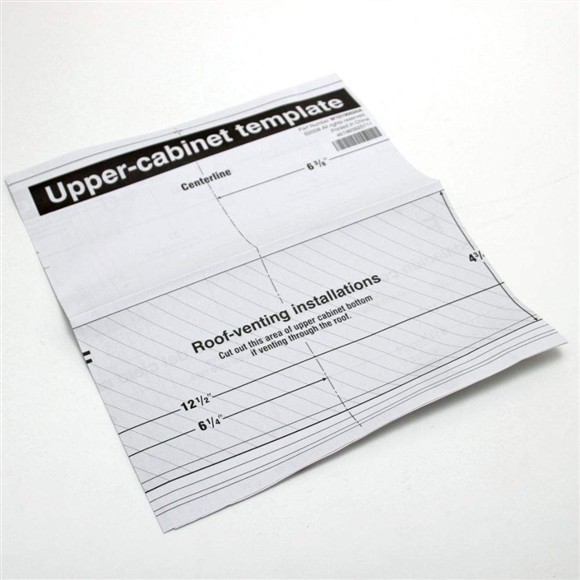 Picture of OEM Whirlpool Microwave Installation Template W10190018