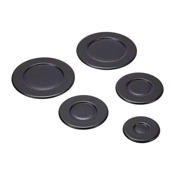 Picture of OEM Whirlpool Cooktop Burner Cap Set (Black) W10597133