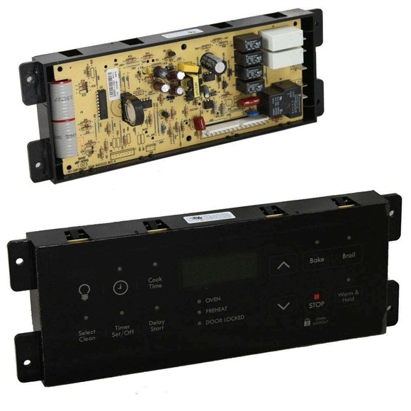 Picture of OEM Frigidaire Range Oven Control Board and Clock 318296814