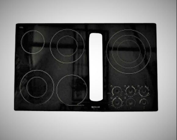 Picture of OEM Whirlpool Cooktop Main Top Assembly (Black) W10162422