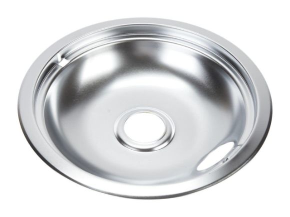 Picture of OEM Whirlpool Drip Pan 8 Chrome W10196405RW