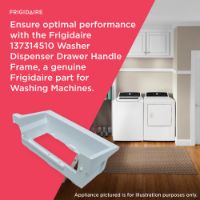 Picture of OEM Frigidaire Washer Drawer Handle Frame 137314510