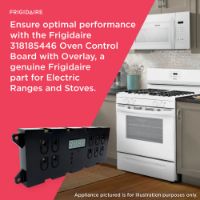 Picture of OEM Frigidaire Range Oven Control Board and Overlay 318185446
