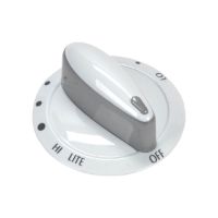 Picture of OEM Whirlpool Knob, Burner (White) WP74011276