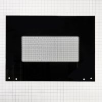 Picture of OEM Whirlpool Oven Door Outer Panel (Black) WP9759641