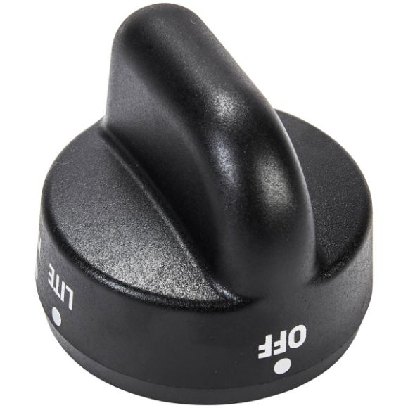 Picture of OEM Whirlpool Cooktop Burner Knob (Black) WPW10078400