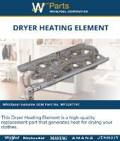 Picture of OEM Whirlpool Dryer Heating Element WP3387747