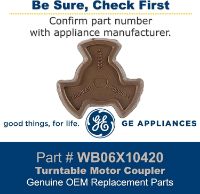 Picture of OEM GE Microwave Oven Turntable Coupler WB06X10420