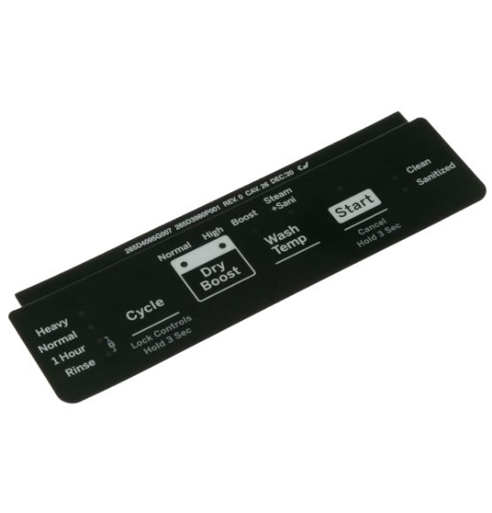Picture of OEM General Electric (GE) WD34X27860 Black Control Panel