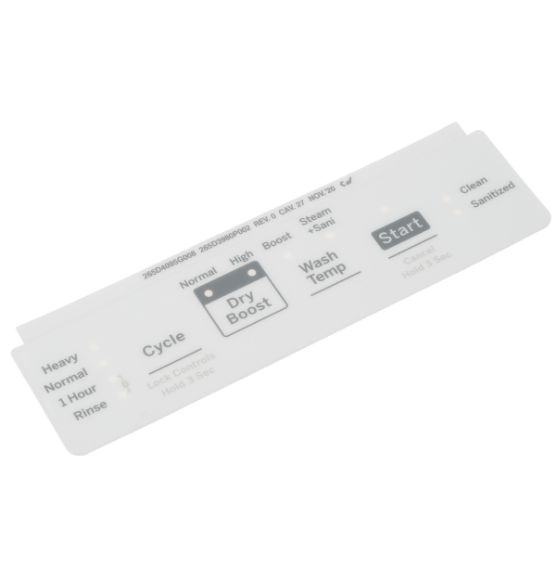 Picture of OEM General Electric (GE) WD34X27904 White Control Panel