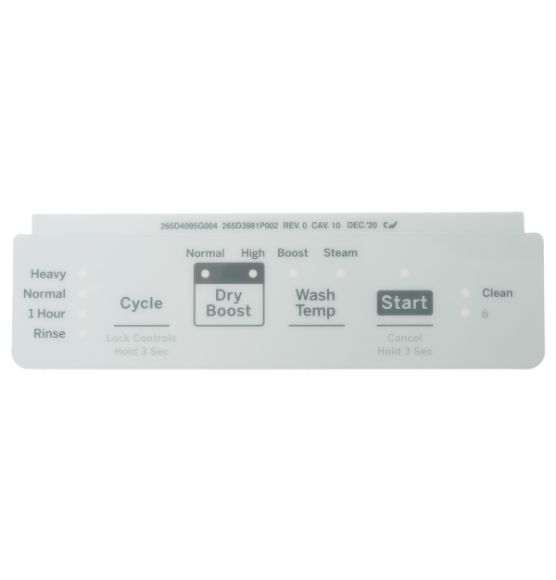 Picture of OEM General Electric (GE) WD34X27862 White Control Panel