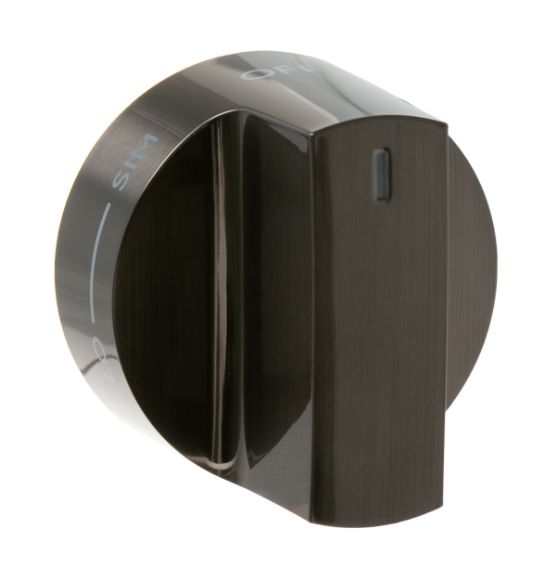 Picture of OEM General Electric (GE) WB03X39571 Black Stainless Knob