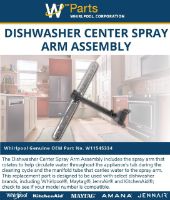 Picture of OEM Whirlpool W11545334 Dishwasher Center Wash Spray Arm Assembly