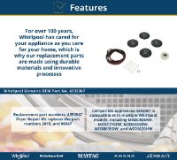 Picture of OEM Whirlpool Dryer Maintenance Repair Kit 4392067