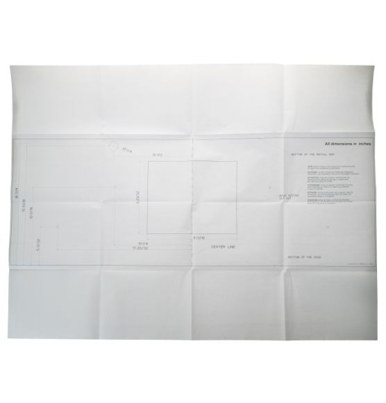 Picture of OEM General Electric (GE) WB01X41215 Installation Template 48