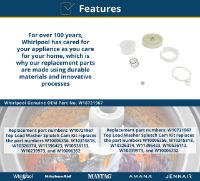 Picture of OEM Whirlpool Washer Drive Pulley & Cam Kit W10721967