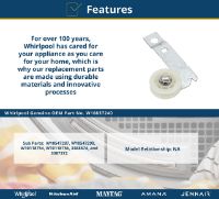 Picture of OEM Whirlpool Dryer Idler Pulley W10837240