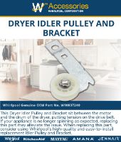 Picture of OEM Whirlpool Dryer Idler Pulley W10837240