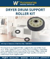 Picture of OEM Whirlpool Dryer Drum Roller 12001541