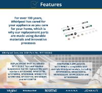 Picture of OEM Whirlpool Washer Suspension Rod Kit W11130362