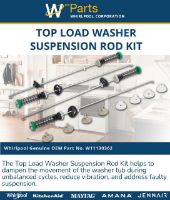 Picture of OEM Whirlpool Washer Suspension Rod Kit W11130362
