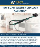 Picture of OEM Whirlpool W11700916 Washer Lid Lock Door Latch