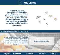 Picture of OEM Whirlpool 279570 Dryer Door Latch Kit