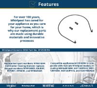 Picture of OEM Whirlpool W10518394 Dishwasher Heating Element Kit