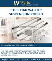 Picture of OEM Whirlpool W10780048 Washing Machine Suspension Rod Kit