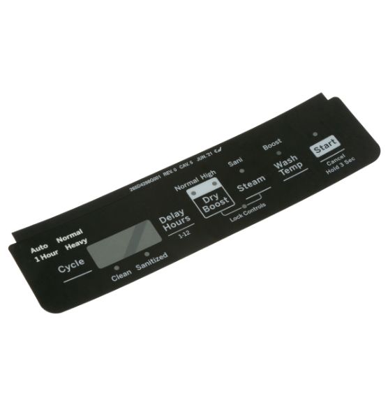 Picture of OEM General Electric (GE) WD34X29838 Black Control Panel
