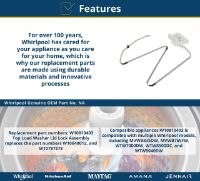 Picture of OEM Whirlpool W10810403 Washer Lid Lock Assembly