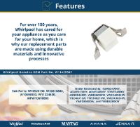 Picture of OEM Whirlpool W11429587 Dryer Door Catch