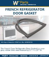 Picture of OEM Whirlpool W10830162 Refrigerator Door Gasket (Gray)