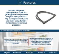 Picture of OEM Whirlpool W10830162 Refrigerator Door Gasket (Gray)