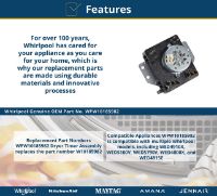 Picture of OEM Whirlpool WPW10185982 Dryer Timer / Timer Assembly