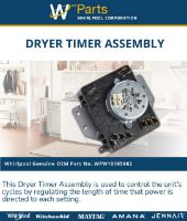 Picture of OEM Whirlpool WPW10185982 Dryer Timer / Timer Assembly