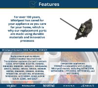 Picture of OEM Whirlpool Gear&Pinon 62680