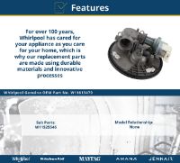Picture of OEM Whirlpool Dishwasher W11613479 Pump & Motor Assembly
